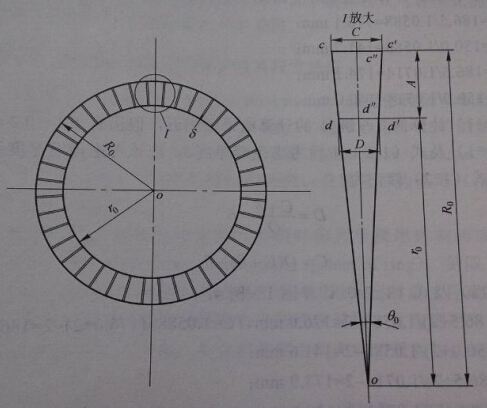 單楔形磚磚環(huán)平面圖